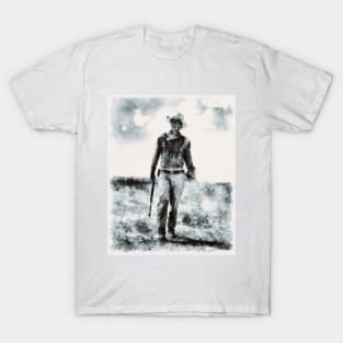 John Wayne Watercolor Painting T-Shirt